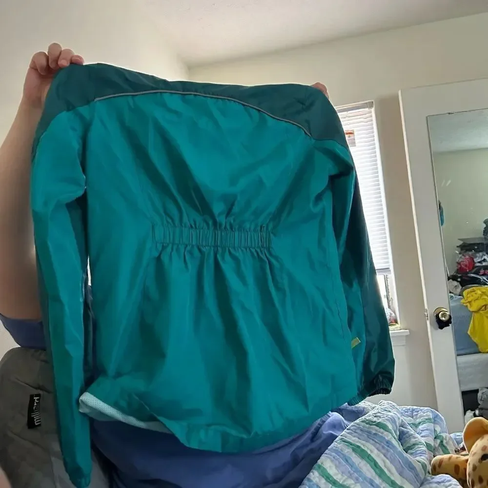Girls Blue Green C9 by Champion Windbreaker Zip Up Jacket